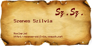 Szenes Szilvia névjegykártya
